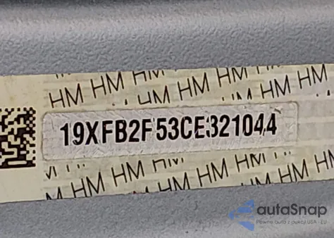 2012 Honda Civic Lx z USA, uszkodzony, nr VIN 19XFB2F53CE321044